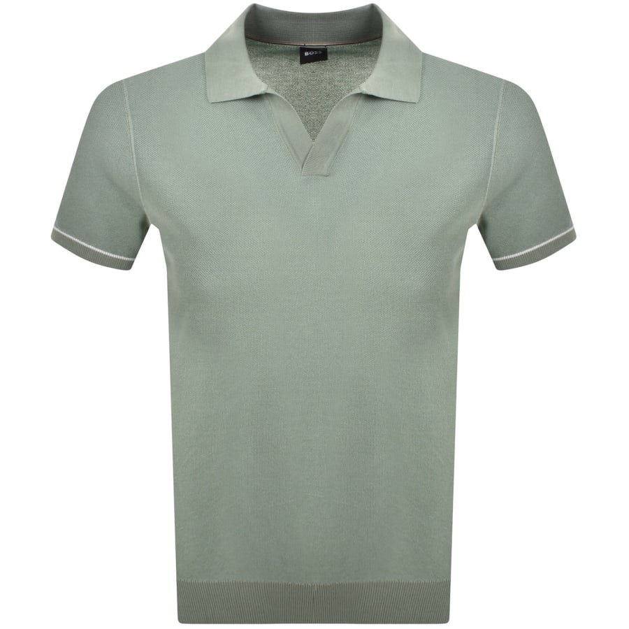BOSS H Jianluca Knit Polo Green | Mainline Menswear ca